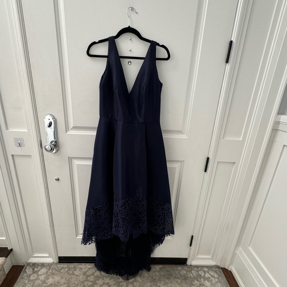 Navy blue High low V neck dress! - Picture 1 of 3